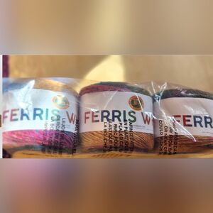 Ferris Wheel Yarn"Summer Day" By Lion Brand -6 Skeins-New